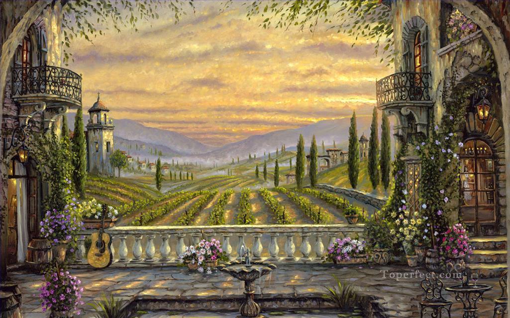 Poetic Tuscany Italy cityscapes Oil Paintings